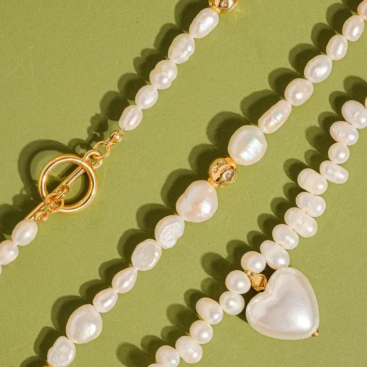Pearl Heart Choker