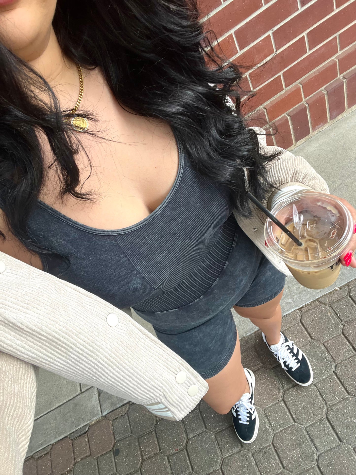 Keely Romper - Ash Black