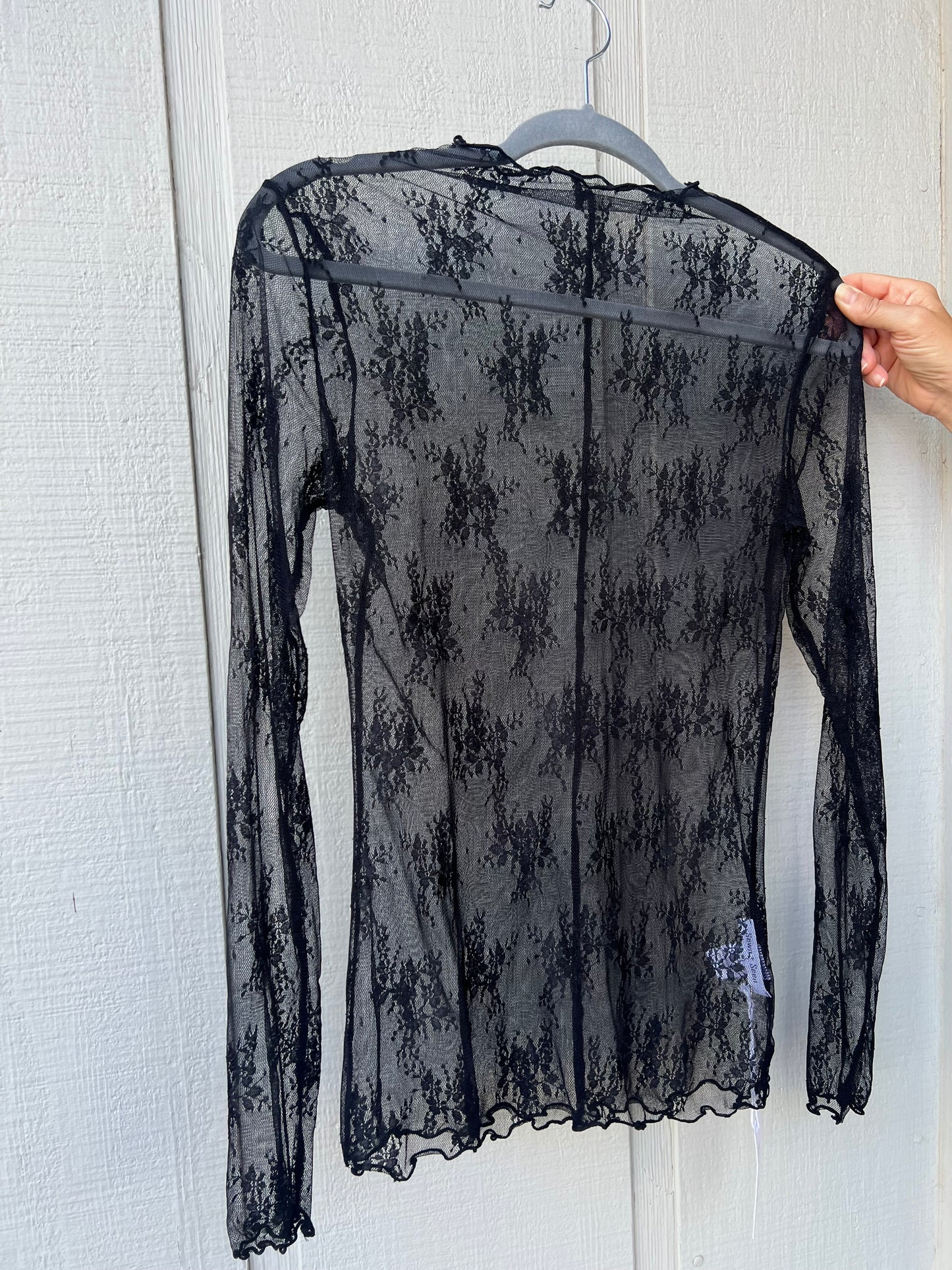 Black Lacy Top