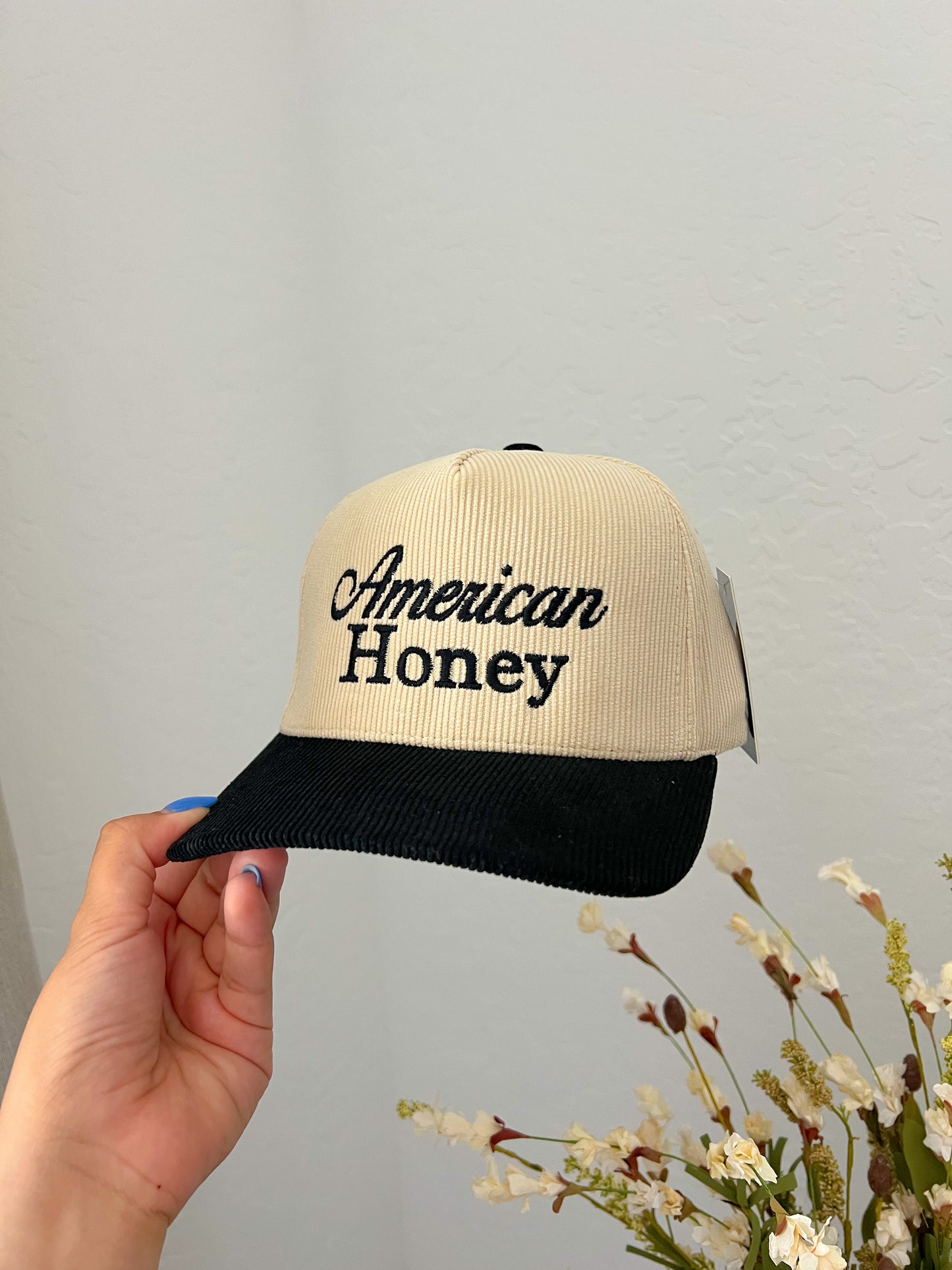 American Honey Trucker Hat - Black/White