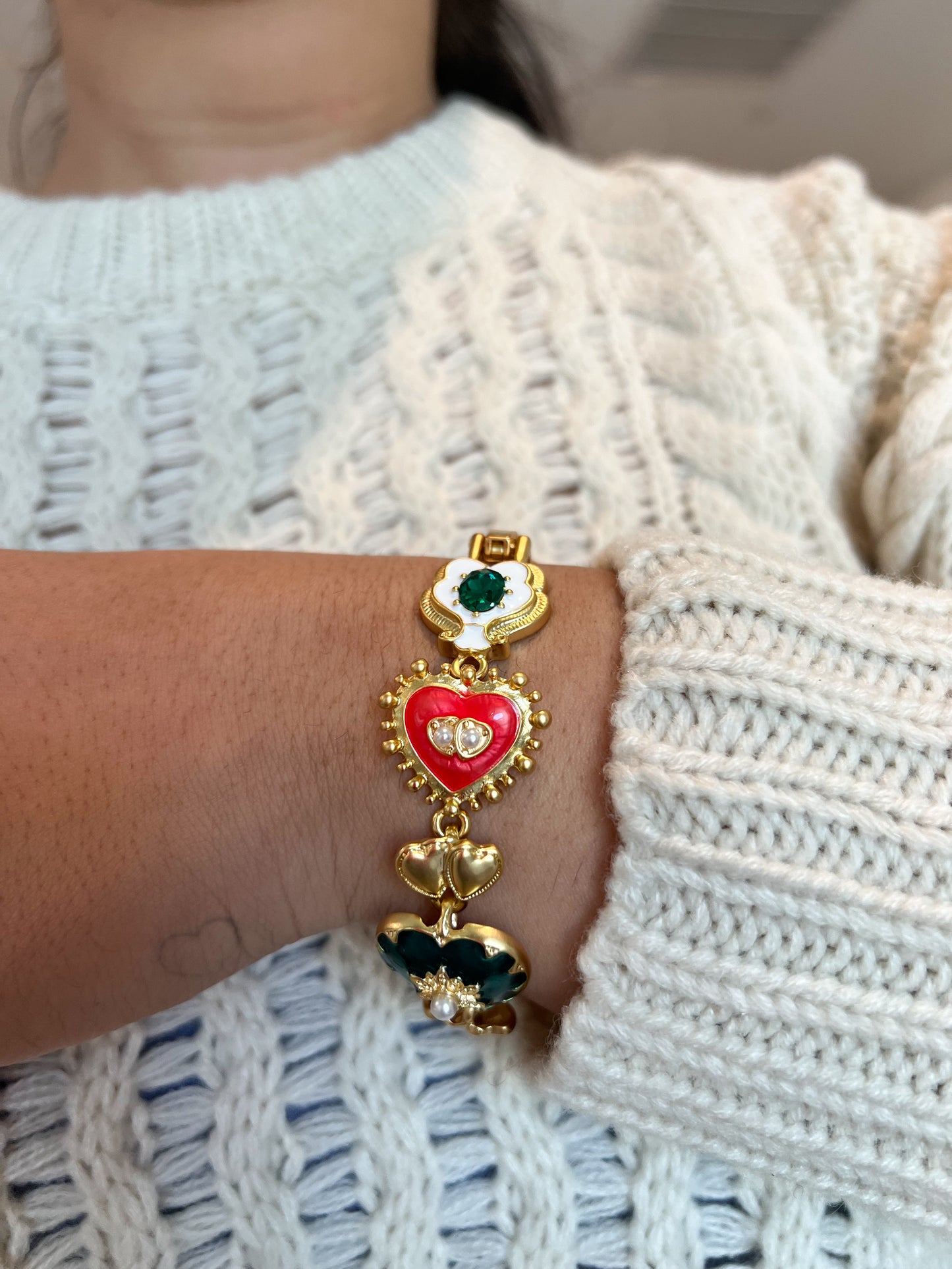 Vintage Heart Bracelet