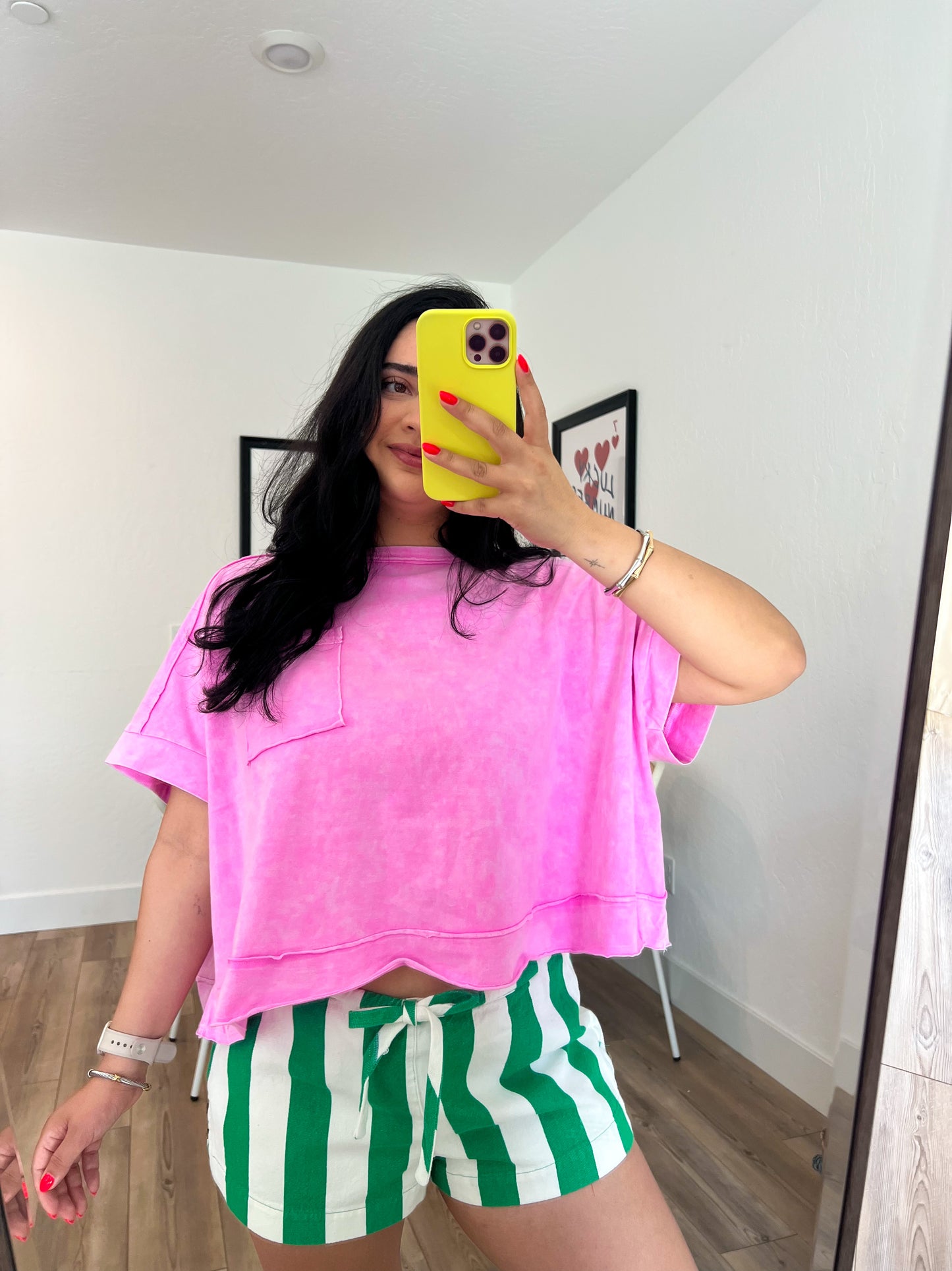 Halo Pocket Tee - Pink