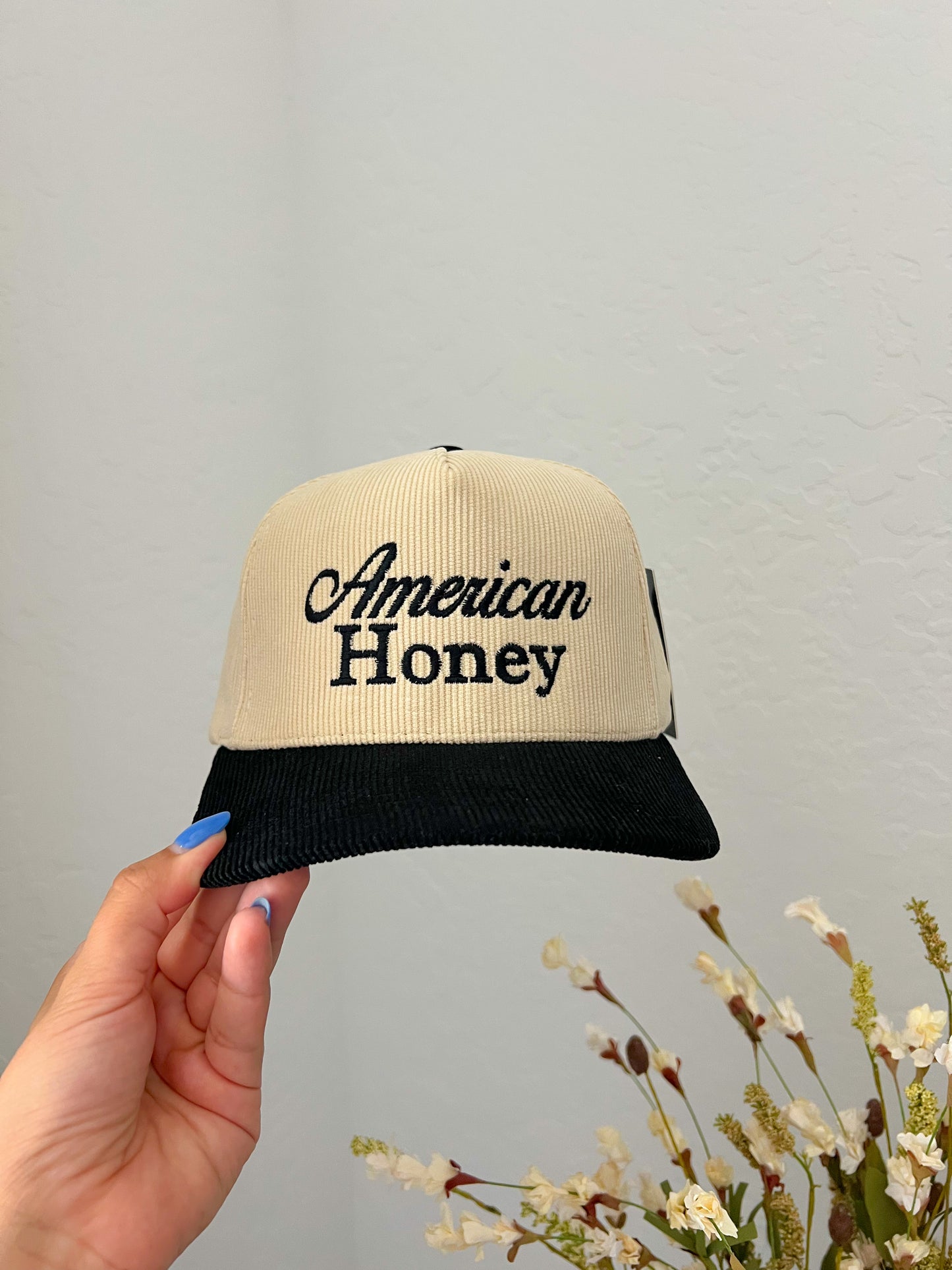 American Honey Trucker Hat - Black/White