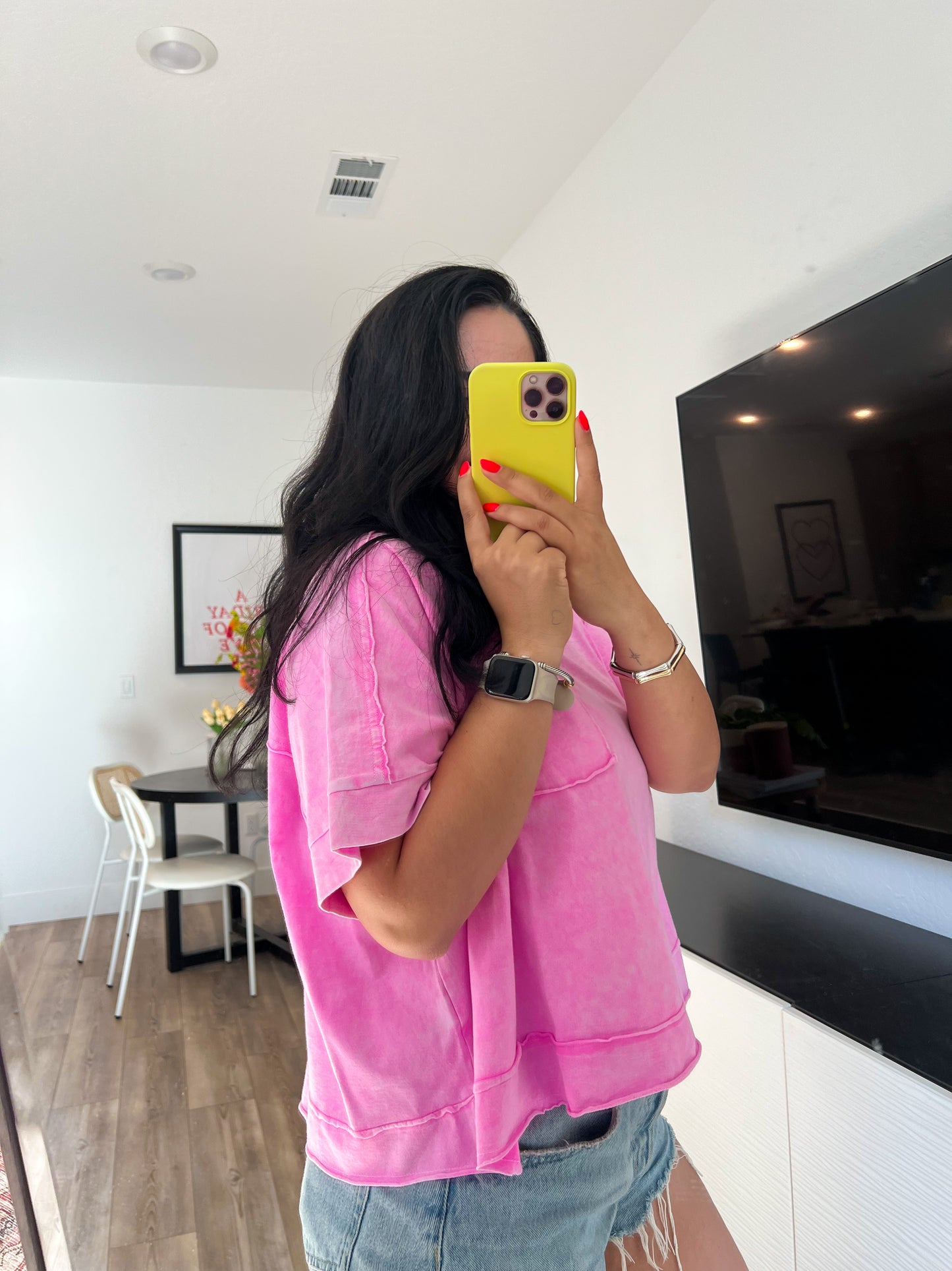 Halo Pocket Tee - Pink