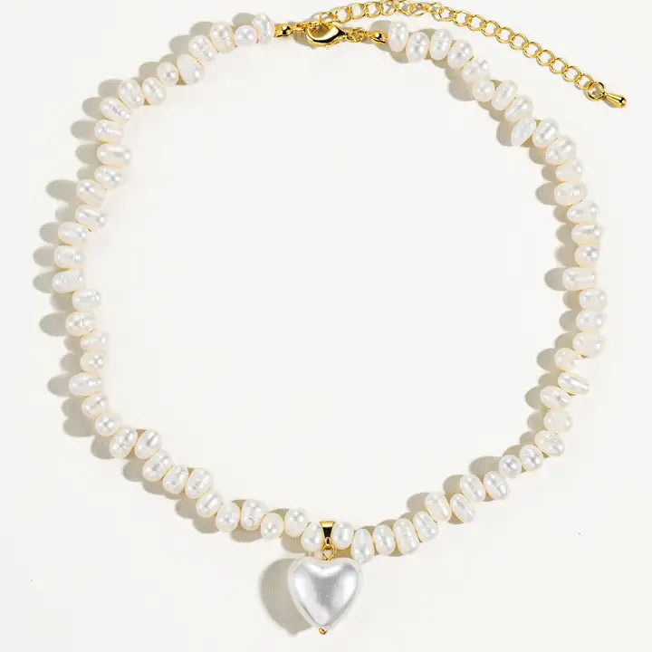 Pearl Heart Choker