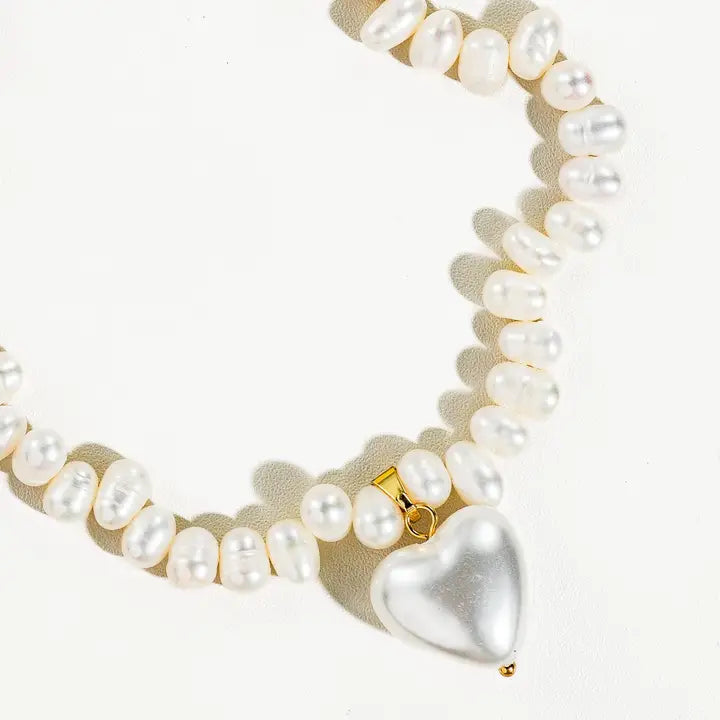 Pearl Heart Choker