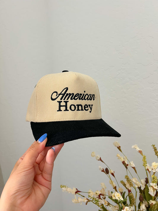 American Honey Trucker Hat - Black/White