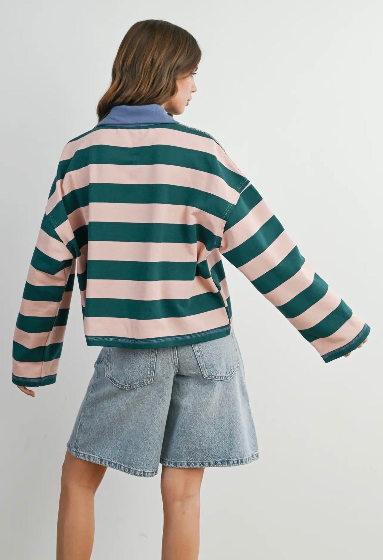 Petal Stripe Zip