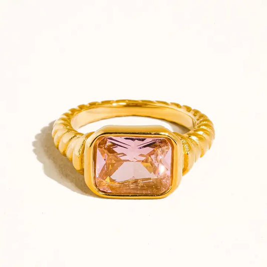 Laverne Cocktail Ring - Pink
