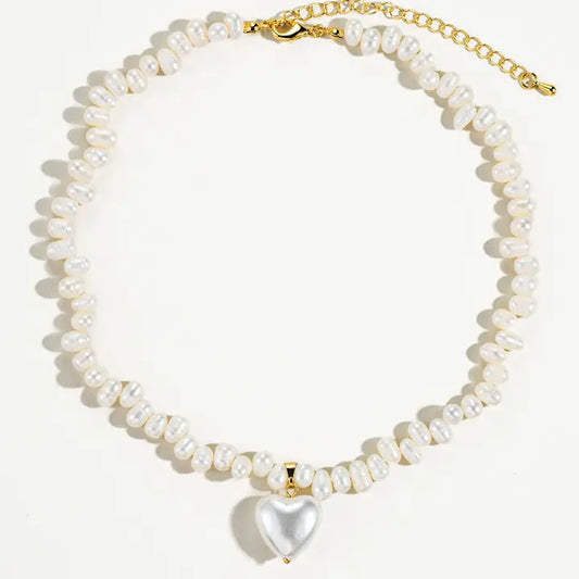 Pearl Heart Choker